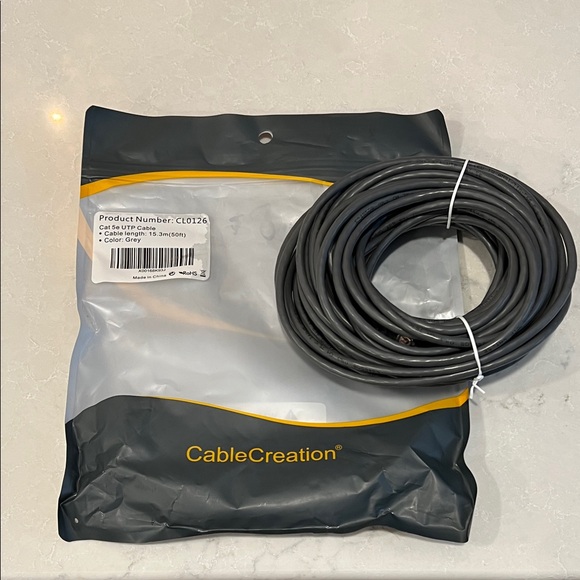Cable Creation Other - CableCreation Cat 5e UTP Cable 15.3 (50 ft) Grey NWT